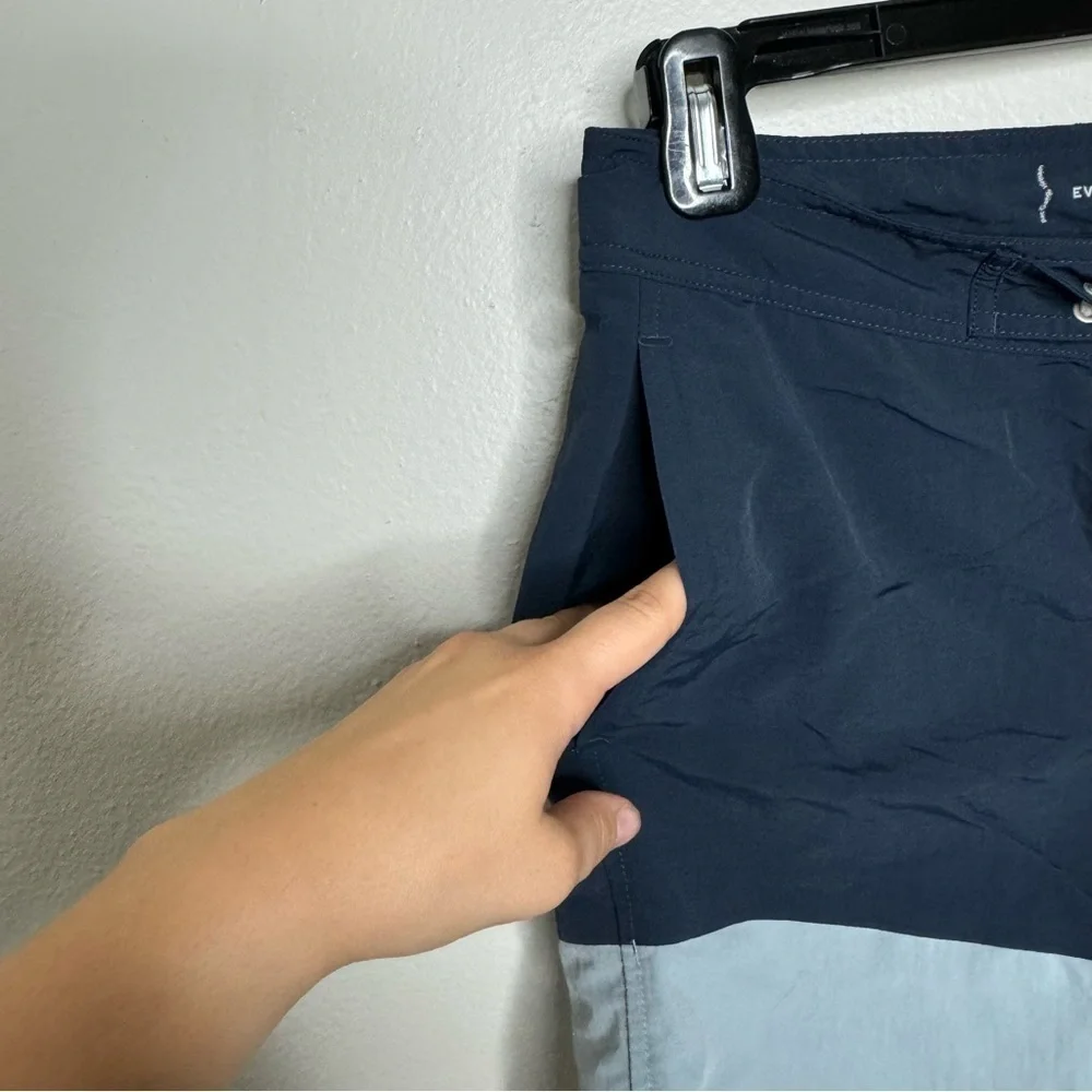 Everlane Mens Board Shorts Linerless Swim Surf Trunks Navy/Slate Blue